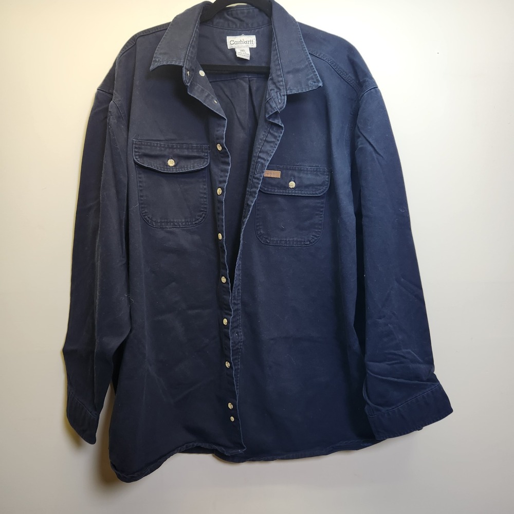 Carhartt Oakman Long Sleeve Sandstone Twill Work Shirt 3XLT Cotton Button Down